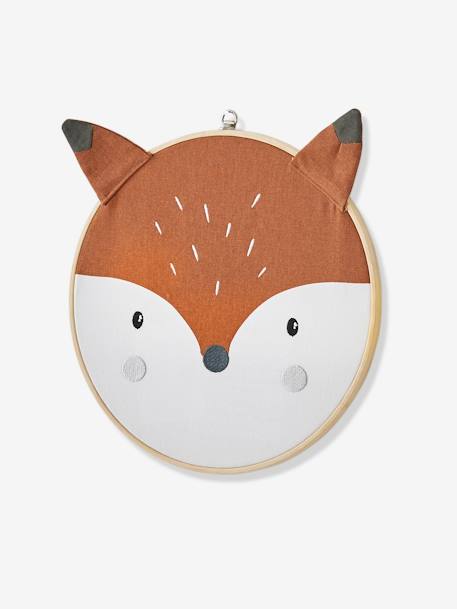 Embroidered Fox Wall Decoration Brown - vertbaudet enfant 