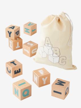 Toys-10 Large Letter Cubes - Wood FSC® Certified