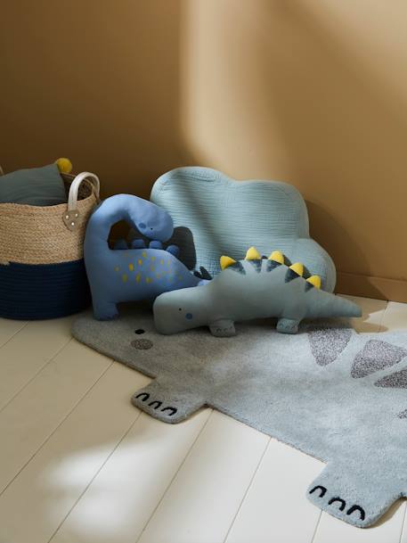 Pack of 2 Cushions, Little Dino Theme Blue - vertbaudet enfant 