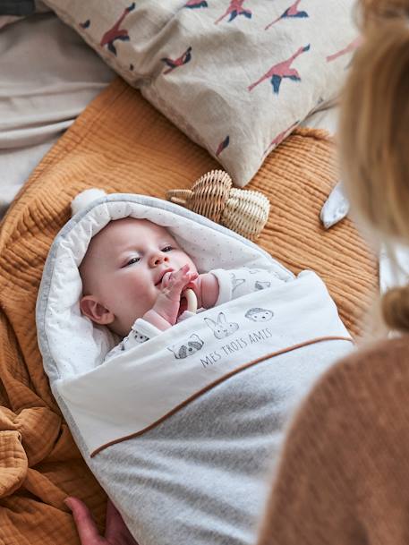 Baby Nest in Organic Cotton*, Little Pals Grey - vertbaudet enfant 