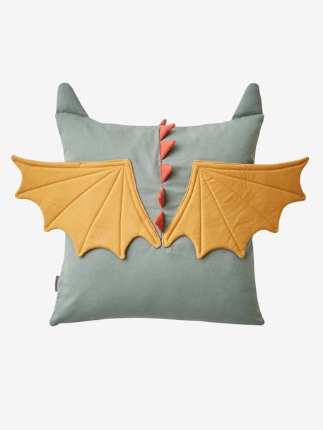 Square Dragon Cushion Green - vertbaudet enfant 