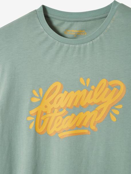 Family Team T-Shirt, Vertbaudet & Studio Jonesie Capsule Collection in Organic Cotton Light Green - vertbaudet enfant 