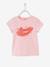 Family Team T-Shirt for Girls, Vertbaudet & Studio Jonesie Capsule Collection in Organic Cotton Light Pink - vertbaudet enfant 