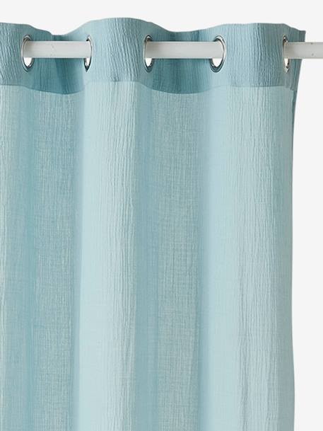 Sheer Curtain in Cotton Gauze Light Blue+Light Pink - vertbaudet enfant 