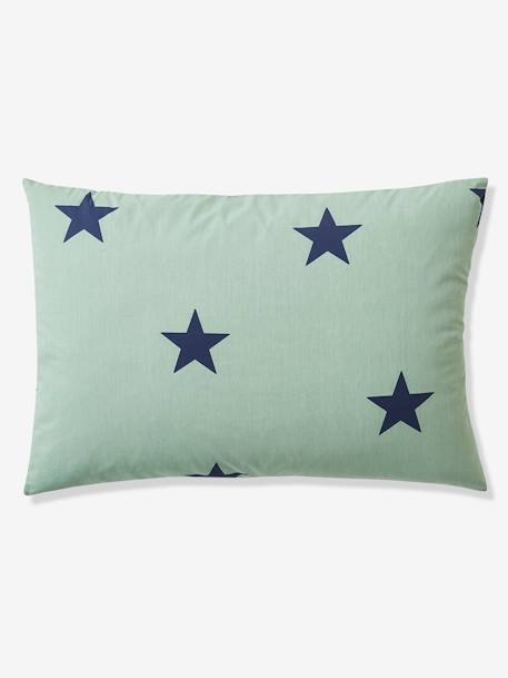 Children's Duvet Cover + Pillowcase Set, DREAM BIG, basics Green/Print - vertbaudet enfant 