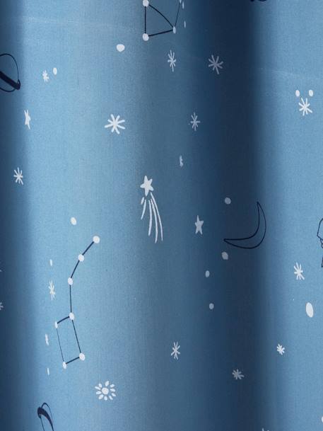 Blackout Curtain with Glow-in-the-Dark Details, Planets Blue/Print - vertbaudet enfant 