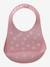 Bib with Spill Pocket in Silicone Dark Blue/Print+Dark Pink - vertbaudet enfant 
