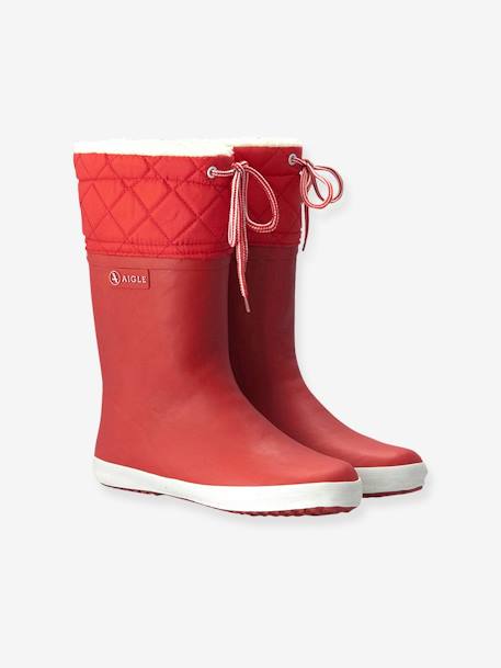 Bottes de pluie fourrées enfant Lolly Pop Giboulée marine blanc+noir blanc+rouge/blanc - vertbaudet enfant 