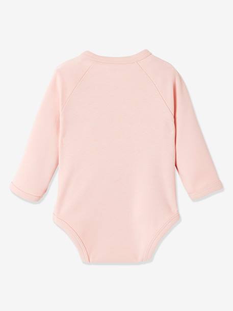 Pack of 5 Bee Bodysuits, Long Sleeve Front Opening, for Newborn Babies Pink/Multi - vertbaudet enfant 