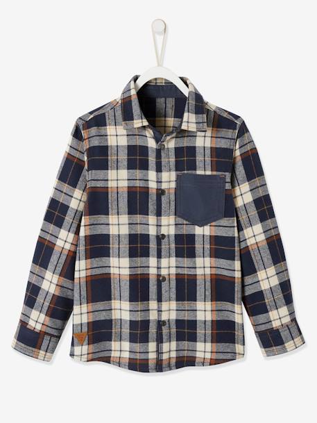Chemise Flanelle Garçon Bienzoe - Manche Longue à Carreaux - 3 à 14 Ans