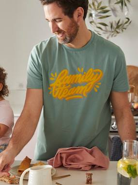 Maternity-T-shirts & Tops-Family Team T-Shirt, Vertbaudet & Studio Jonesie Capsule Collection in Organic Cotton
