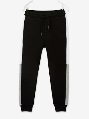 Boys-Trousers-Fleece Joggers with Two-Tone Side Stripes for Boys
