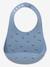 Bib with Spill Pocket in Silicone Dark Blue/Print+Dark Pink - vertbaudet enfant 