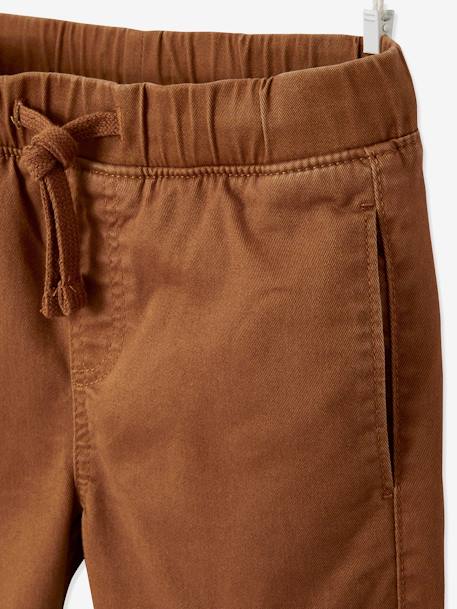 Pull-On Cargo-Type Trousers for Boys Brown+crystal blue+Dark Green+taupe - vertbaudet enfant 