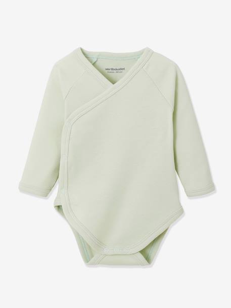 Pack of 5 Long Sleeve Cars Bodysuits, Front Fastening, for Newborn Babies Light Green - vertbaudet enfant 