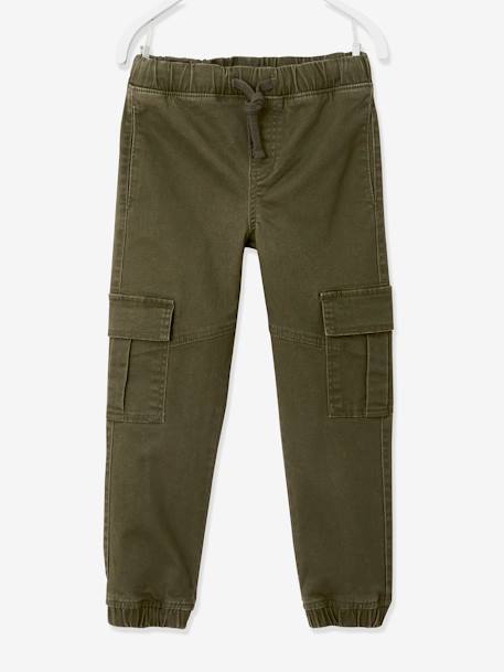 Pantalon garçon battle facile à enfiler bleu glacier+kaki foncé+taupe - vertbaudet enfant 