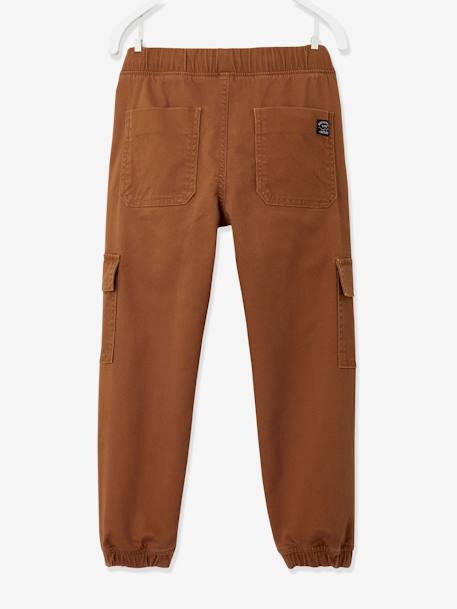 Pull-On Cargo-Type Trousers for Boys Brown+crystal blue+Dark Green+taupe - vertbaudet enfant 