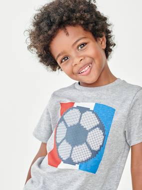 Boys-Football T-Shirt with Ball in Relief, for Boys