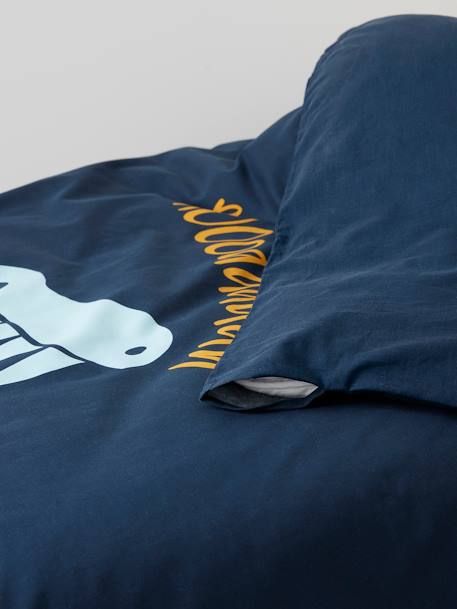 Children's Magicouette® Duvet Set, Dinorama Dark Blue - vertbaudet enfant 
