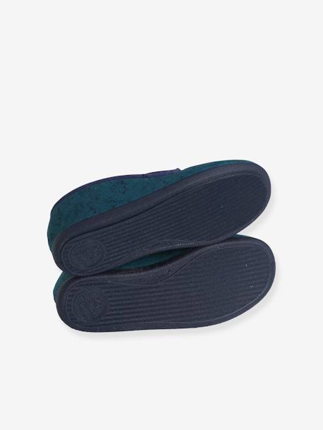 Slip-On Slippers for Boys, Made in France Blue/Print - vertbaudet enfant 