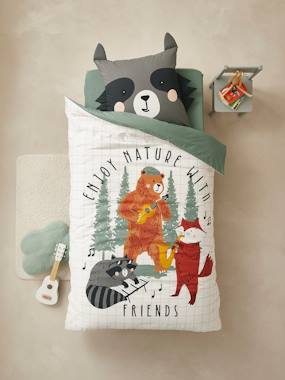 Bedding & Decor-Child's Bedding-Duvet Covers-Duvet Cover + Pillowcase Set in Organic Cotton* for Children, Forest Band