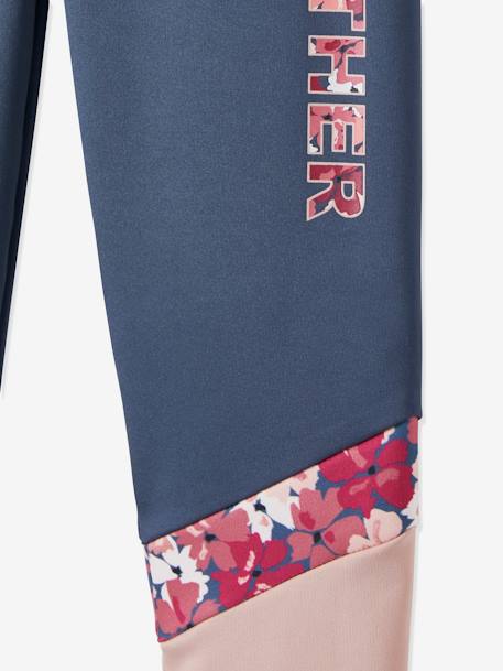 Sports Leggings, Details in Techno Fabric, for Girls Grey - vertbaudet enfant 