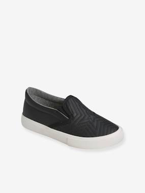 Shoes-Girls Footwear-Slip-On Trainers with Embroidered Stars, for Girls