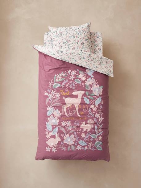 Duvet Cover + Pillowcase Set for Children, Victoria Purple - vertbaudet enfant 