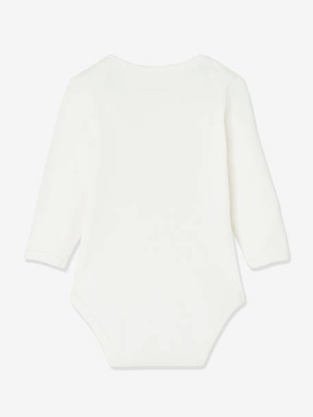 Pack of 3 Long Sleeve Bodysuits with Cutaway Shoulders, for Babies White - vertbaudet enfant 