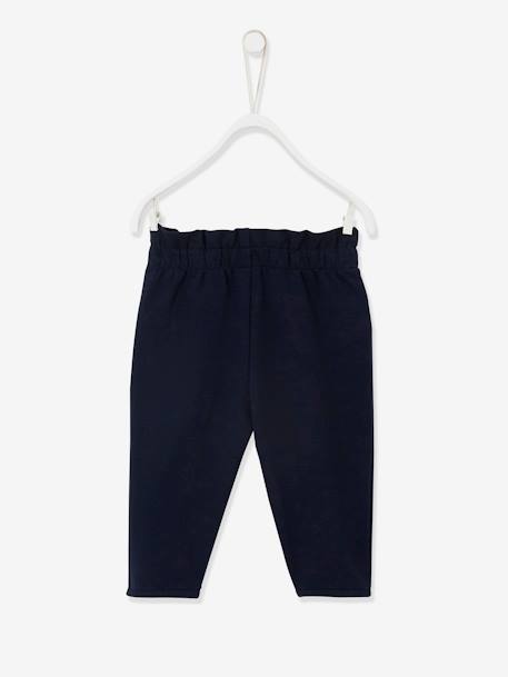 Fleece Trousers, Elasticated Waistband, for Babies coral+Dark Blue - vertbaudet enfant 