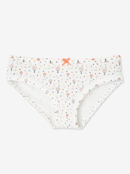 Pack of 5 Fancy Briefs for Girls White - vertbaudet enfant 