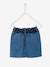 Paperbag-Style Denim Skirt for Girls Denim Blue - vertbaudet enfant 