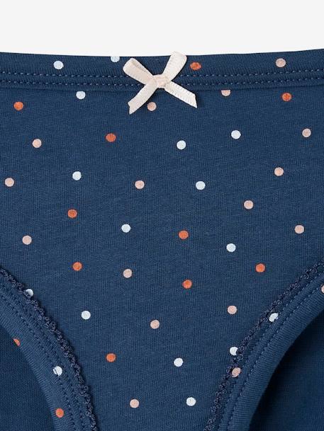 Pack of 5 Fancy Briefs for Girls White - vertbaudet enfant 