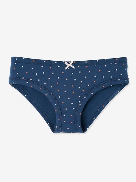 Pack of 5 Fancy Briefs for Girls White - vertbaudet enfant 