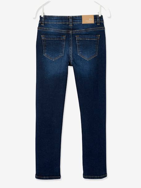 MorphologiK slim hip jeans with wear for girls Dark Blue - vertbaudet enfant 