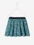 Jupe réversible fille en gaze de coton et imprimé fleurs marine reversible vert imprmé - vertbaudet enfant 