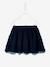 Jupe réversible fille en gaze de coton et imprimé fleurs marine reversible vert imprmé - vertbaudet enfant 
