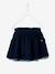 Jupe réversible fille en gaze de coton et imprimé fleurs marine reversible vert imprmé - vertbaudet enfant 
