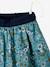 Jupe réversible fille en gaze de coton et imprimé fleurs marine reversible vert imprmé - vertbaudet enfant 