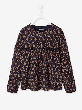T-shirt blouse fille imprimé fleurs  - vertbaudet enfant