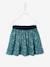 Jupe réversible fille en gaze de coton et imprimé fleurs marine reversible vert imprmé - vertbaudet enfant 