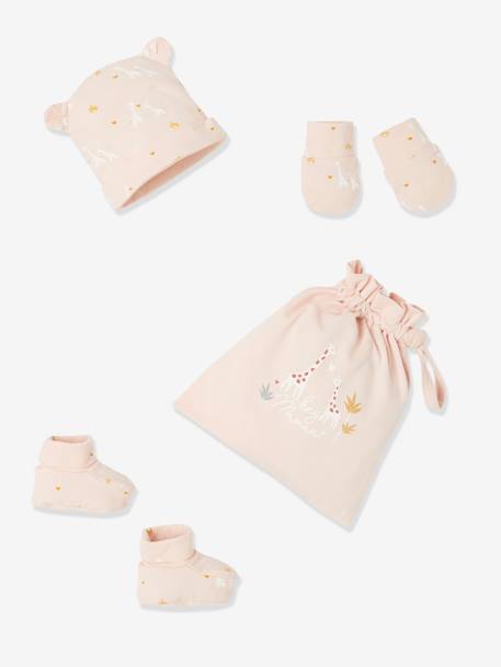 Oeko Tex® Giraffe Combo, for Babies Light Pink/Print - vertbaudet enfant 