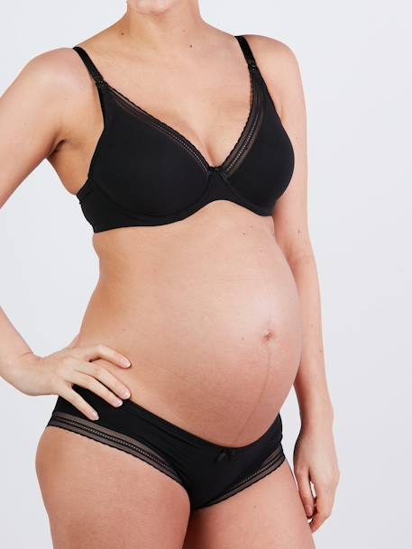 Soutien-gorge de grossesse et d'allaitement Milk CACHE C¼UR avec armatures BLUSH+BORDEAUX+NOIR - vertbaudet enfant 