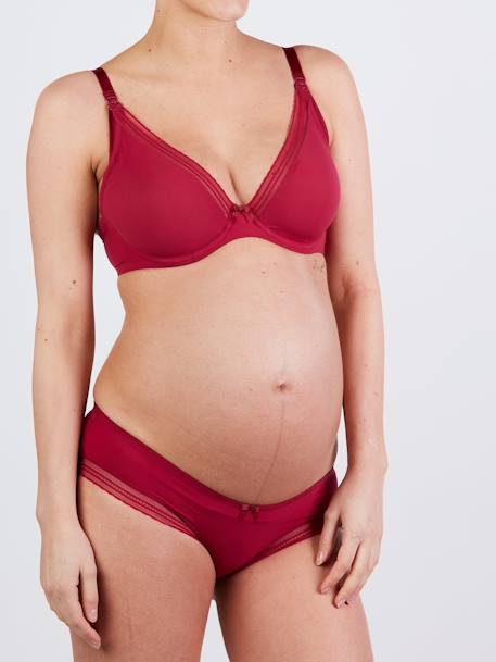 Soutien-gorge de grossesse et d'allaitement Milk CACHE C¼UR avec armatures BLUSH+BORDEAUX+NOIR - vertbaudet enfant 