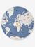 Round World Map Rug Blue - vertbaudet enfant 