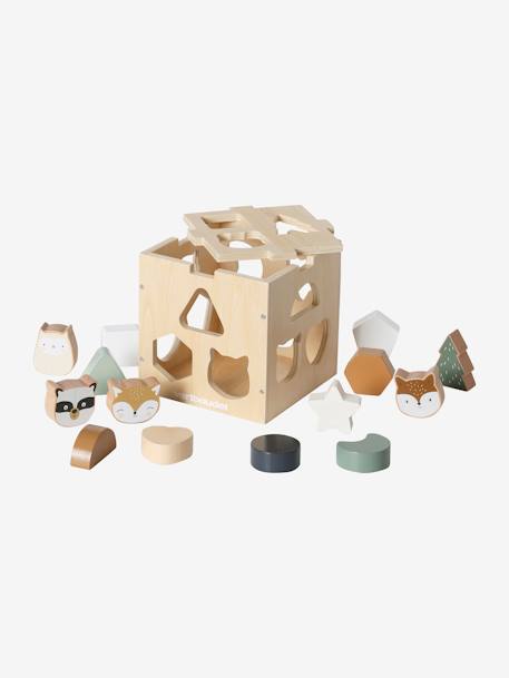 Box of Shape Sorting Animals, Green Forest - Wood FSC® Certified Multi - vertbaudet enfant 
