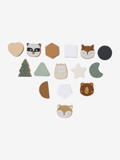 Box of Shape Sorting Animals, Green Forest - Wood FSC® Certified Multi - vertbaudet enfant 
