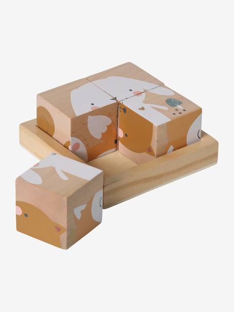 Enchanted Forest 4 Cube Puzzle in FSC® Certified Wood Multi - vertbaudet enfant 