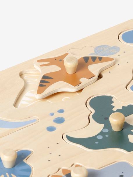 Dinosaurs Peg Puzzle in FSC® Wood Multi - vertbaudet enfant 