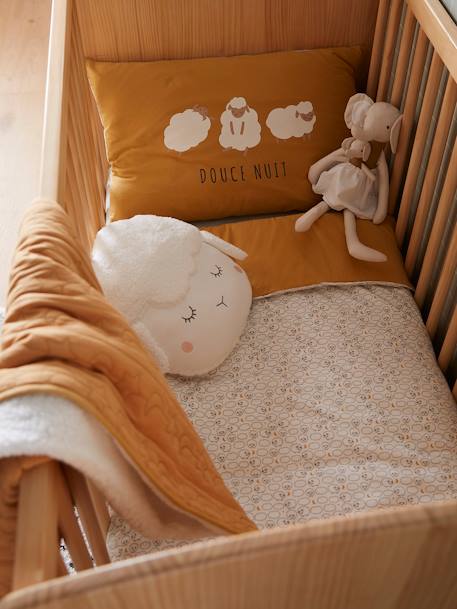 Pillowcase for Baby, Little Lamb Dark Yellow - vertbaudet enfant 